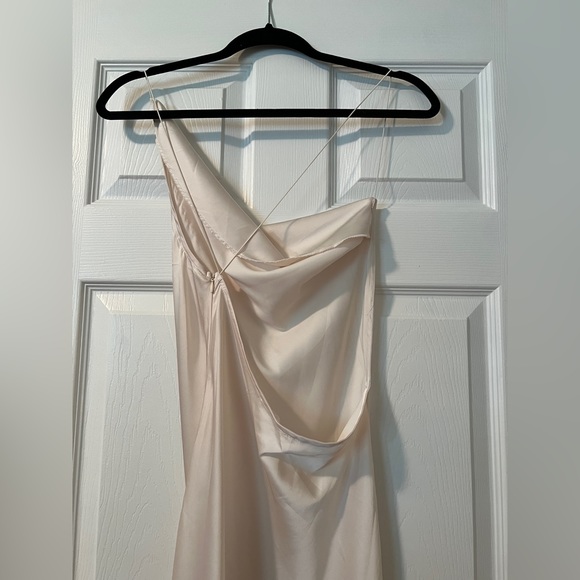 12th tribe satin cream dress - Picture 2 of 3